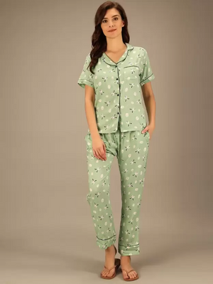 TANDUL  Women Printed Multicolor Shirt & Pyjama set