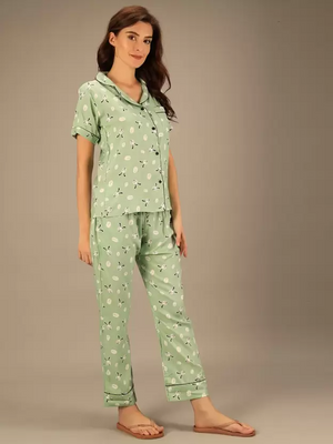 TANDUL  Women Printed Multicolor Shirt & Pyjama set