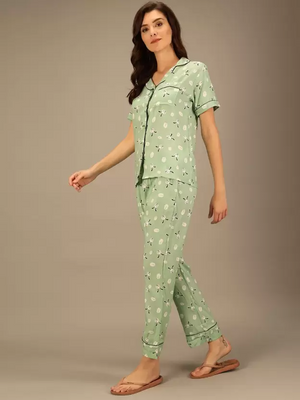 TANDUL  Women Printed Multicolor Shirt & Pyjama set