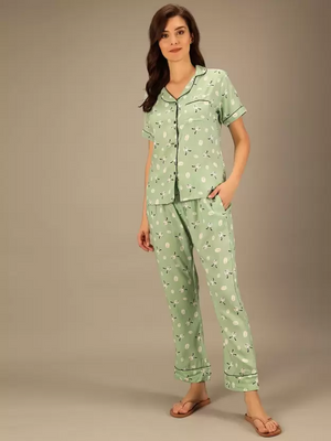 TANDUL  Women Printed Multicolor Shirt & Pyjama set