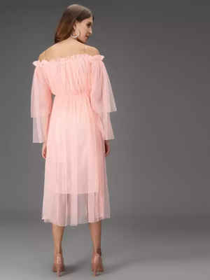 TANDUL  Women Fit and Flare Pink Dress