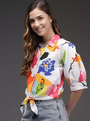 TANDUL  Women Regular Fit Printed Formal Shirt