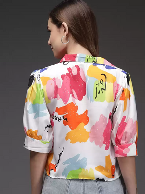TANDUL  Women Regular Fit Printed Formal Shirt