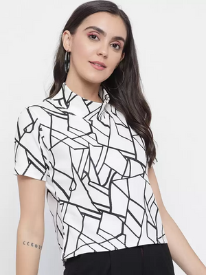 TANDUL  Casual Regular Sleeves Printed Women Multicolor Top