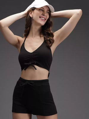 TANDUL  Women Two Piece Dress Black Dress