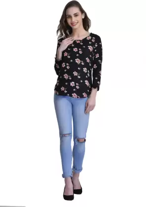 Casual Printed Women Multicolor Top