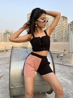 TANDUL  Casual Sleeveless Solid Women Black Top