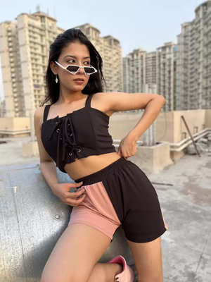 TANDUL  Casual Sleeveless Solid Women Black Top