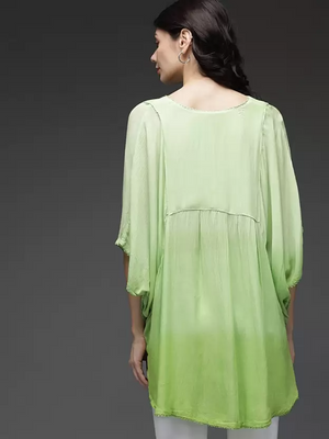 TANDUL  Cotton Crepe Blend Poncho