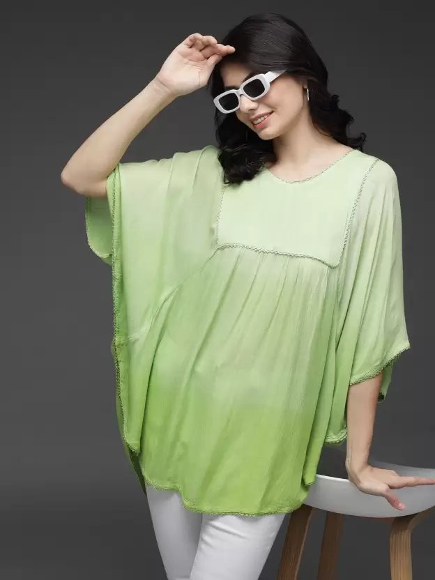 TANDUL  Cotton Crepe Blend Poncho