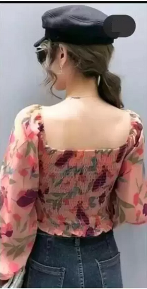 TANDUL  Casual Ruffled Sleeves Solid Women Multicolor Top