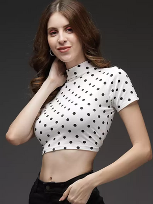 TANDUL  Casual Regular Sleeves Printed Women White Top