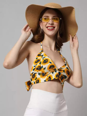 TANDUL  Casual Sleeveless Printed Women Multicolor Top