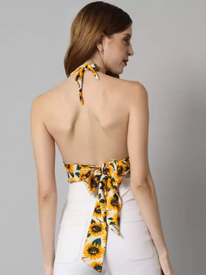 TANDUL  Casual Sleeveless Printed Women Multicolor Top