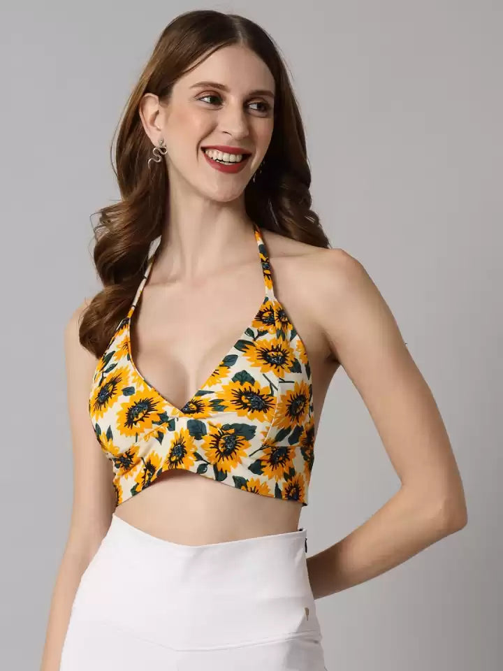 TANDUL  Casual Sleeveless Printed Women Multicolor Top