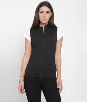 TANDUL  Sleeveless Solid Women Sweatshirt