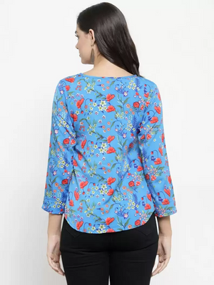 TANDUL  Casual Regular Sleeves Printed Women Multicolor Top