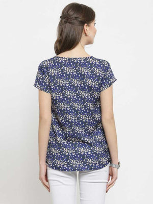 Casual Regular Sleeves Printed Women Multicolor Top