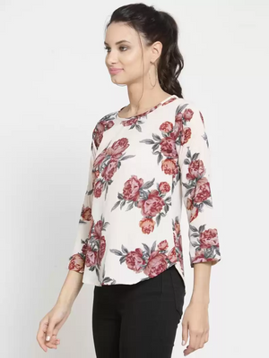 TANDUL  Casual Regular Sleeves Printed Women Multicolor Top