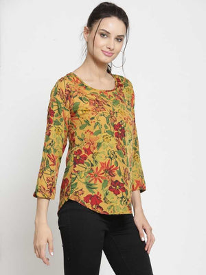 TANDUL  Casual Regular Sleeves Printed Women Multicolor Top
