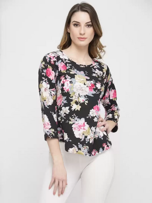 TANDUL  Casual Regular Sleeves Printed Women Multicolor Top