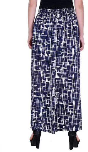TANDUL  Flared Women Multicolor Poly Crepe Trousers