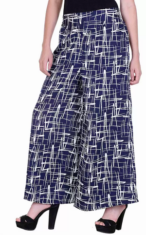 TANDUL  Flared Women Multicolor Poly Crepe Trousers