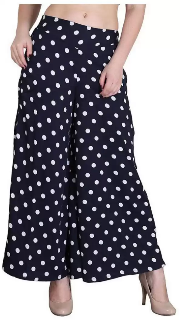 TANDUL  Flared Women Multicolor Poly Crepe Trousers