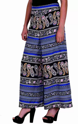 TANDUL  Flared Women Multicolor Poly Crepe Trousers