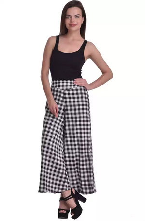 TANDUL  Flared Women Multicolor Poly Crepe Trousers
