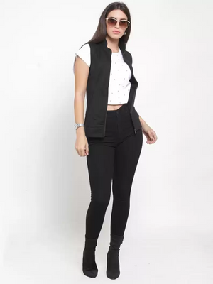 TANDUL  Sleeveless Solid Women Sweatshirt