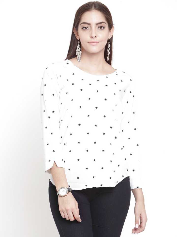 Casual Regular Sleeves Polka Print Women Multicolor Top