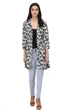TANDUL  Women 3/4 Sleeve Multicolor Shrug