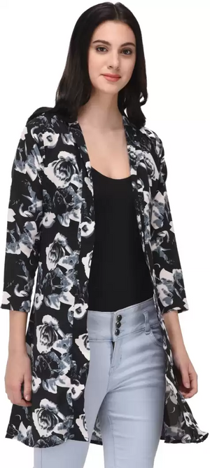 TANDUL  Women 3/4 Sleeve Multicolor Shrug