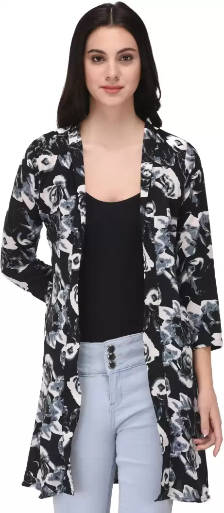 TANDUL  Women 3/4 Sleeve Multicolor Shrug