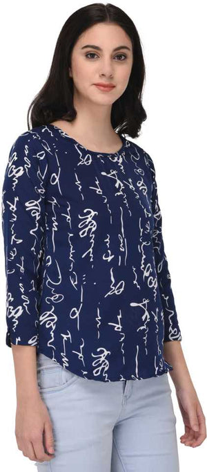 TANDUL  Casual Regular Sleeves Printed Women Multicolor Top