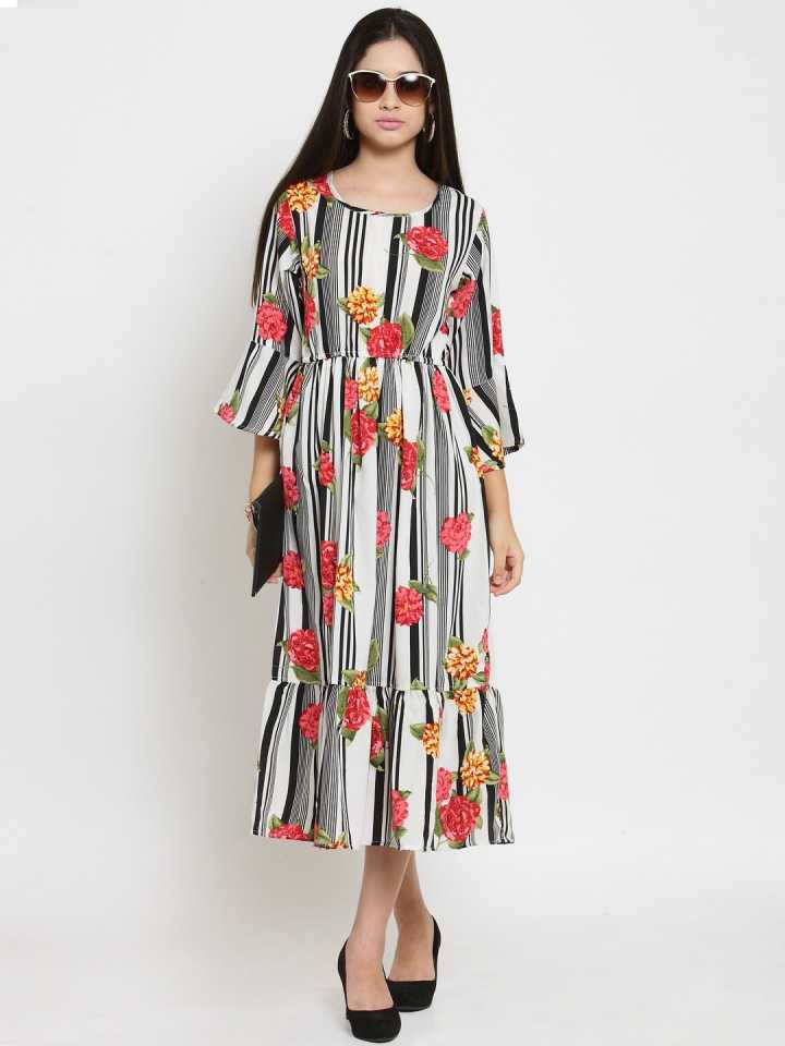 TANDUL  Women Gathered Multicolor Dress
