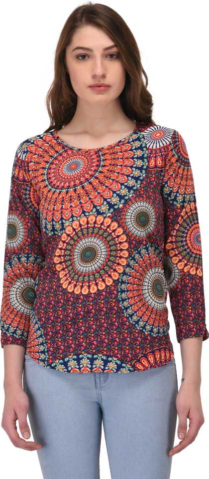 TANDUL  Casual Regular Sleeves Printed Women Multicolor Top