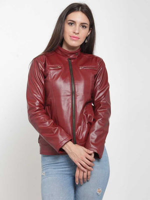 Full Sleeve Solid Women Riding Jacket