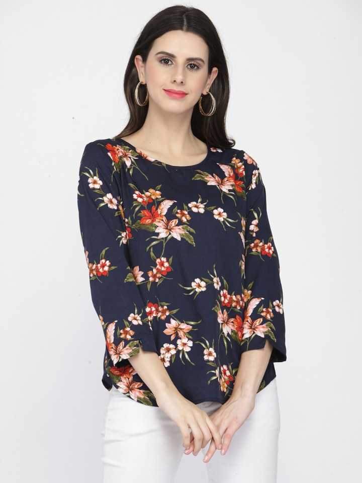 TANDUL  Casual Regular Sleeves Printed Women Multicolor Top