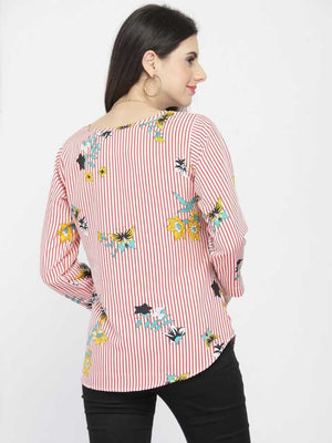 TANDUL  Casual Regular Sleeves Printed Women Multicolor Top