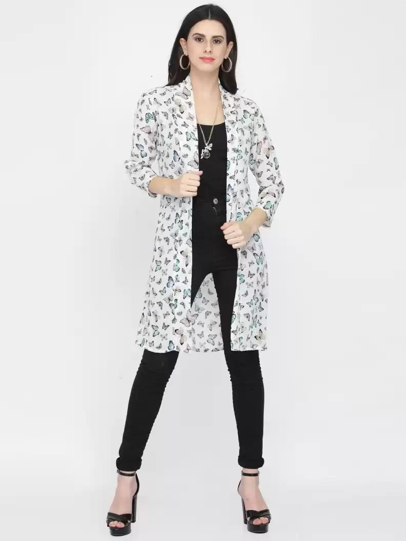 TANDUL  Women 3/4 Sleeve Multicolor Shrug
