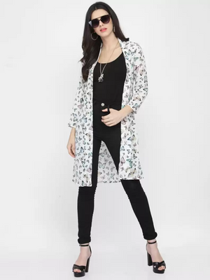 TANDUL  Women 3/4 Sleeve Multicolor Shrug