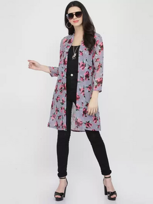 TANDUL  Women 3/4 Sleeve Multicolor Shrug