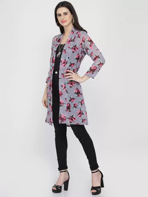 TANDUL  Women 3/4 Sleeve Multicolor Shrug
