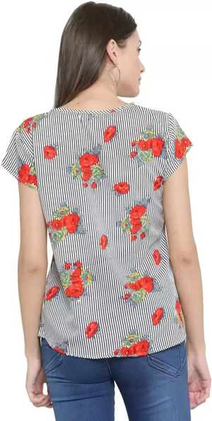 TANDUL  Casual Regular Sleeves Printed Women Multicolor Top