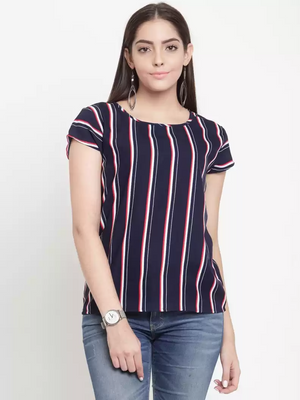TANDUL  Casual Regular Sleeves Printed Women Multicolor Top