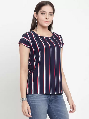 TANDUL  Casual Regular Sleeves Printed Women Multicolor Top