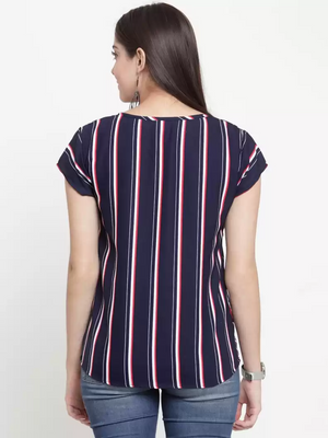 TANDUL  Casual Regular Sleeves Printed Women Multicolor Top