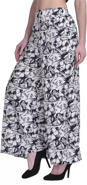 TANDUL  Flared Women Multicolor Poly Crepe Trousers